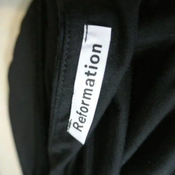 NEW  Reformation Jamen Off Shoulder Knit Midi Dress in Black Size M #1412 - Picture 9 of 11